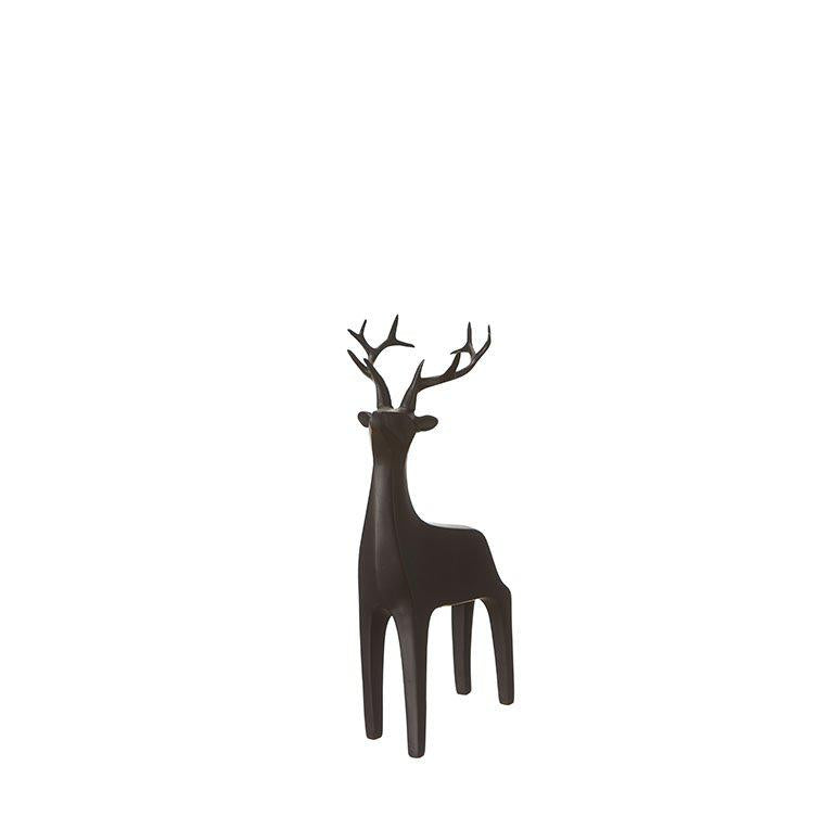 Wikholm Form Dekofigur Hirsch Nordic Deer klein mattschwarz